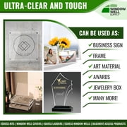 Window Well Supply - Clear Polycarbonate Sheet, Heavy-Duty Polycarbonate Panel, Thick, Hard Plastic Sheets, .177 Thick, for Durable Use 12 L x 12 W x 3/16 Thickness