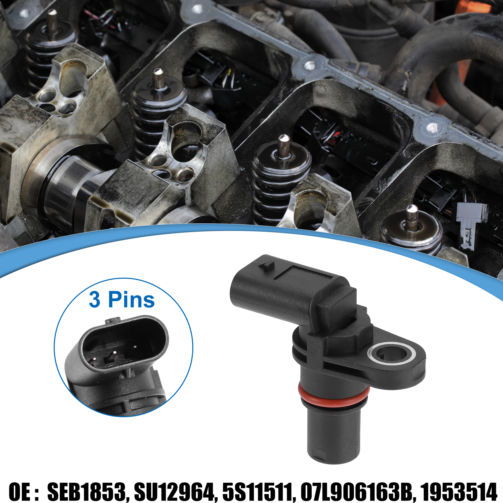 Unique Bargains SEB1853 SU12964 Car Camshaft Position Sensor for  