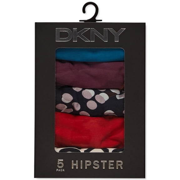DKNY 5-Pk Litewear Cut Anywear Hipster DK5028P5, MULTI COLOR Color May Vary,  Size Large
