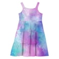 thumbnail image 4 of WRKEKC Girls Polka Dot Dress Spaghetti Strap Sleeveless Layered Dress With Pockets Casual Summer Sundress for 2-12 Years, 4 of 6