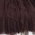 thumbnail image 4 of STETMN Women's Maxi Tulle Skirts Ruffle Flowy Hem Skirt Elastic Waist Tiered Swing Elegant Skirt, 4 of 6