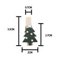 thumbnail image 3 of 50 pinzas de madera navideñas, pinzas navideñas, pinzas decorativas para la ropa Árbol verde intenso, 3 of 9