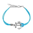 thumbnail image 3 of Anchor Fashion Bracelet - Cast Iron Design Leatherette with Lobster Claw Clasp, 3 of 8