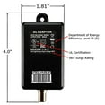 thumbnail image 3 of Power Supply, High Efficiency Oem Replacement Wall Mount Adapter For Catv Drop Amplifiers 15V 500Ma (0.5A) With F-Type Connection, Doe Level Vi Rated, 3 of 4