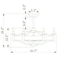 thumbnail image 4 of Warehouse of Tiffany Jule Contemporary Candelabra 32-Inch 3 Blade Lighted Ceiling Fan, 4 of 5