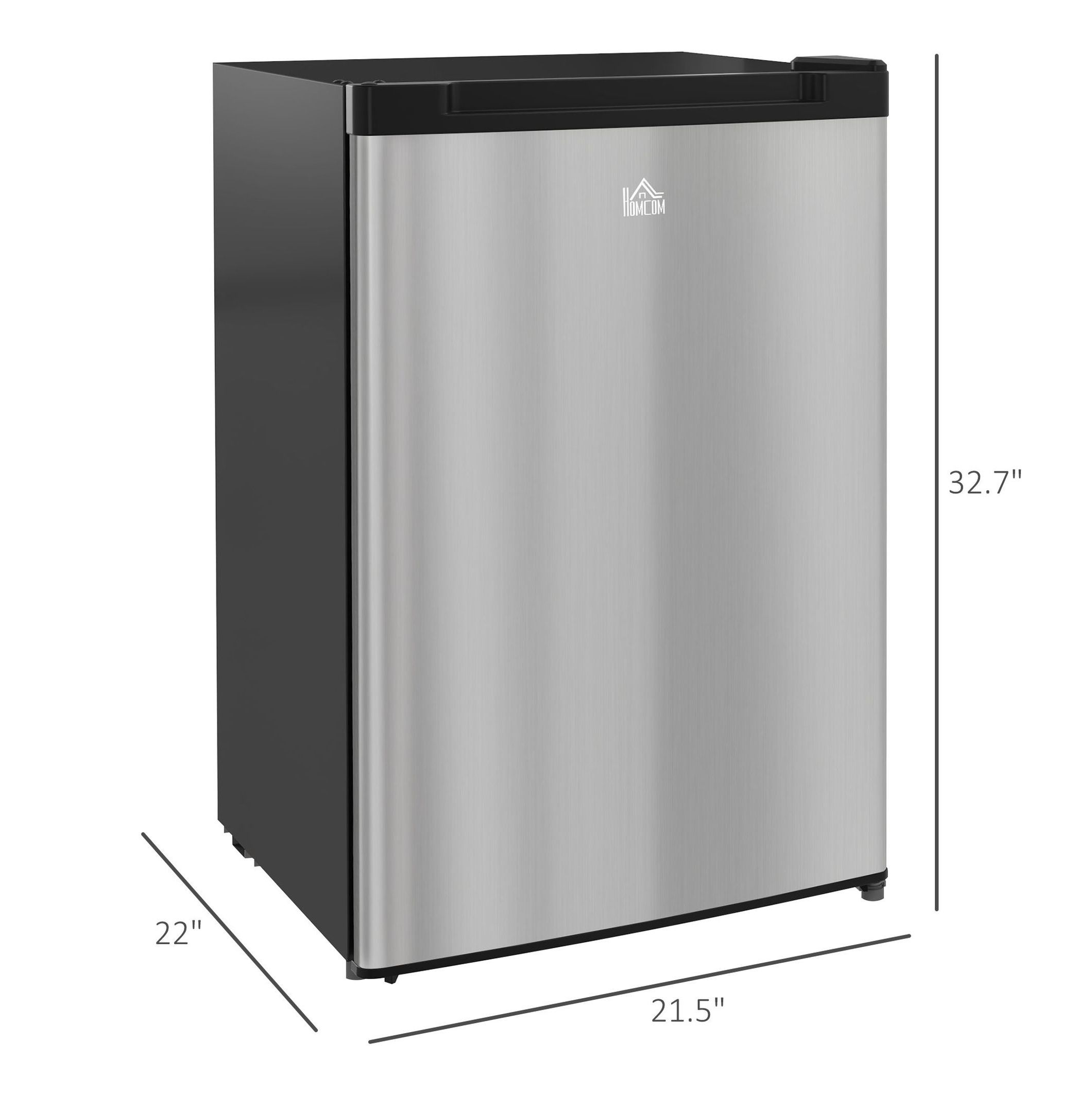 Compact Upright Freezer 3 Cu Ft - Adjustable Thermostat, Reversible Door, Mini Freezer for Apartment, Dorm, Office - Silver