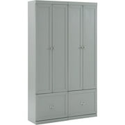 HomeStock African Artistry 2Pc Entryway Set Gray - 2 Pantry Closets