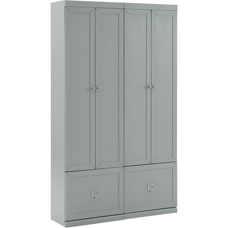 HomeStock African Artistry 2Pc Entryway Set Gray - 2 Pantry Closets