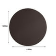 thumbnail image 3 of Faux Leather Placemats round Solid Color Coffee Mats Waterproof Easy Clean Kitchen Table Protectors Dining Room Decor, Ukhbmc | Brown, 3 of 9