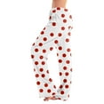 thumbnail image 3 of WMTBSRSW Wide Leg Lounge Pants Fashion Polka Dot Print High Waisted Drawstring Sleep Pants Loose Casual Pajamas Pants, 3 of 5