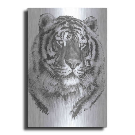 Luxe Metal Art 'Charming' by Barbara Keith, Metal Wall Art, 16"x24"
