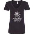 thumbnail image 3 of Inktastic Portland Maine Vacation Women's V-Neck T-Shirt, 3 of 5