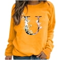 thumbnail image 3 of Pompotops Hiver Femmes Décontracté Manches Longues Hauts Dames Imprimé Chandail en Molleton Blouse Tee Chandail Liquidation, 3 of 4