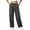 Gray, variant on Tqcoqu Women's Pinstripe Wide Leg Suit Pants,Contrast Elastic Waist Pleated Straight Fit Dress Trousers with Side Pockets