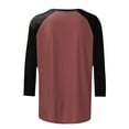 thumbnail image 6 of zaveiop Women's Color Block 3/4 Raglan Sleeves T-Shirt Loose Crew Neck Casual Tops Trendy Basic Pullover Casual Outfits 2025 (Z-Rose Gold, XL), 6 of 6