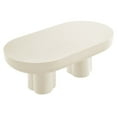 thumbnail image 3 of Caspian Oval Concrete Coffee Table in White, 3 of 10