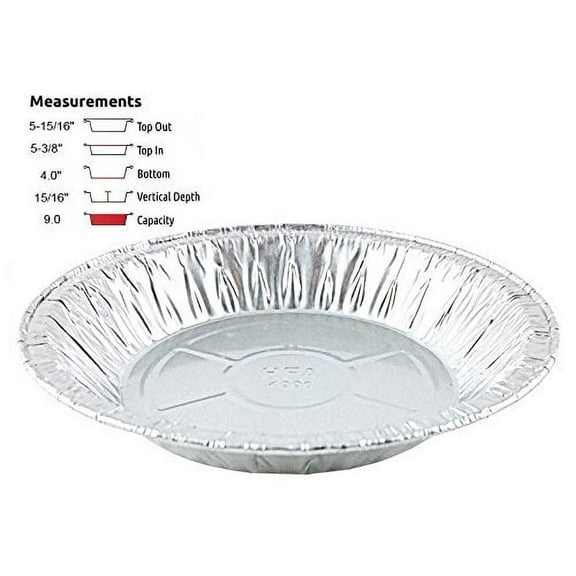 Handi-Foil 6" Aluminum Foil Pie Pan 15/16" Deep - Disposable Tart Tin Plates (pack of 25)