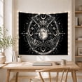 thumbnail image 5 of Celestial Moths and Full Moon on Black Background, Mystical Gothic for Dark Art Lovers, Celestial Wall Decor Art, Halloween Gift, Tapestry Wall Hanging for Bedroom and Living Room, 5 of 7