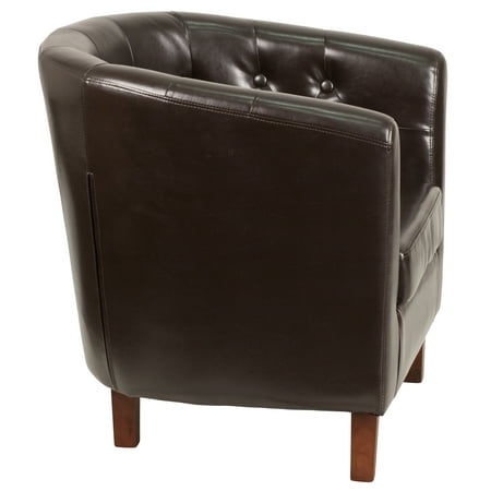 Flash Furniture - Hercules Cranford Series Tufted Barrel Chair - Brown