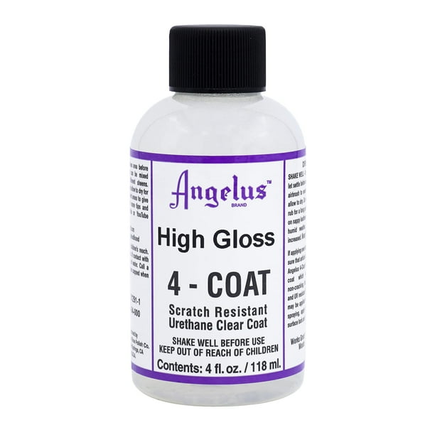 Sellador de cuero Angelus High Gloss, 4 capas, 118 ml, resistente a los arañazos
