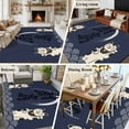 thumbnail image 6 of 5x7 Area Rugs for Living Room, Cute Cat Non Slip Area Rugs for Kitchen Bedroom Entryway, Navy Blue Japanese Style Animals Wave Pattern Washable Carpet Runner Rug Floor Mats for Bedroom Home Decor, 6 of 9