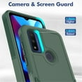 thumbnail image 3 of YEYKX Defender Case for Motorola Moto G Stylus 5G 2023 6.5'' Heavy Duty 1 in 1 Design Rugged Full Body Dustproof Shockproof Bumper Non-Slip Protective Cover,Green,For Moto G Play 2023, 3 of 5