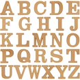 thumbnail image 2 of Wooden Letters - 52-Count Wood Alphabet Letters for DIY Craft, Home Decor, Natural Color, 2 of 4