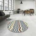thumbnail image 3 of Ahgly Company Indoor Square Contemporary Gray Abstract Area Rugs, 5' Square, 3 of 6