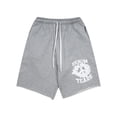 thumbnail image 2 of Pantalones cortos de mezclilla con estampado de lágrimas Kapok, pantalones cortos de verano con el mismo estilo para hombres y mujeres, envío directoGris, 2 of 5