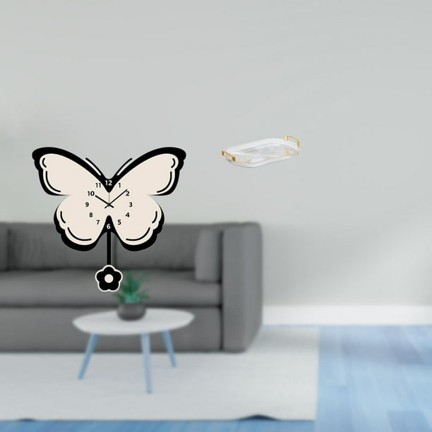 Reloj De Pared Acrílico Con Diseño De Mariposa, Decorativo Para