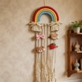 thumbnail image 4 of Organizador de Moños para el Cabello de Macramé Multicolor con Borlas de Encaje, Almacenamiento Colgante de Pared para Accesorios Capilares para Habitación de Niñas o Cuarto Infantil, 70 cm de alto, 4 of 8