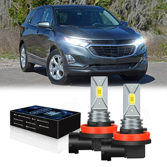 H11 LED Headlight Bulbs Low or FogLight for Chevy Equinox 2010-2017 Pack of 2