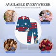 thumbnail image 7 of Bingfone Men's Pajama Set 2 Piece Loungewear PJs, Long Sleeve with Pajama Pants-Astronaut Runs Forward, 7 of 7