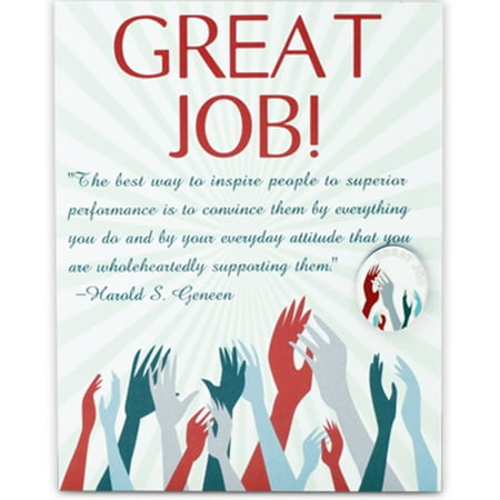 PinMart's Great Job Presentation Card and Lapel Pin