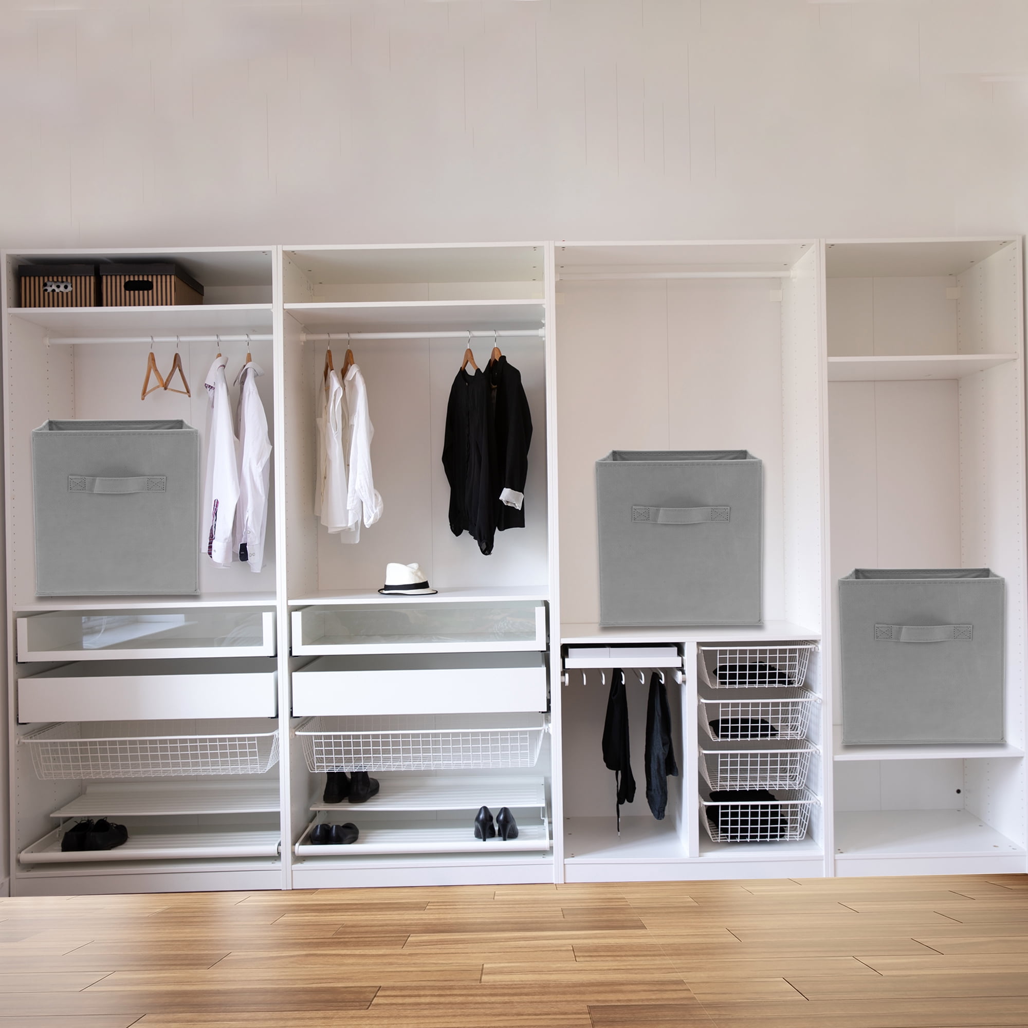 Unique Bargains Versatile Storage Bins for Organizing Space Efficiently Gray