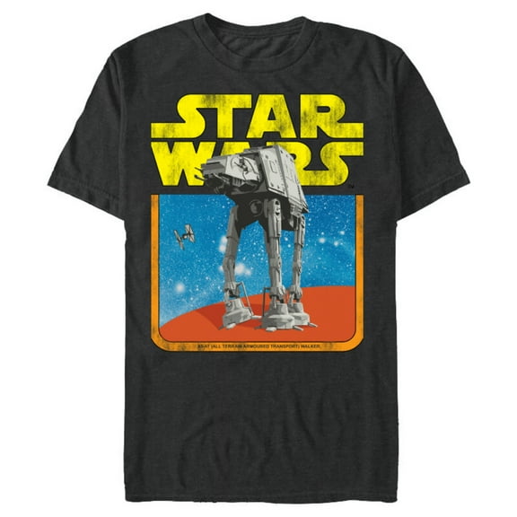 Star Wars AT-AT Walker TIE Fighter Distressed Retro - Short Sleeve Blended T-Shirt for Adults - Customized-Dark Heather