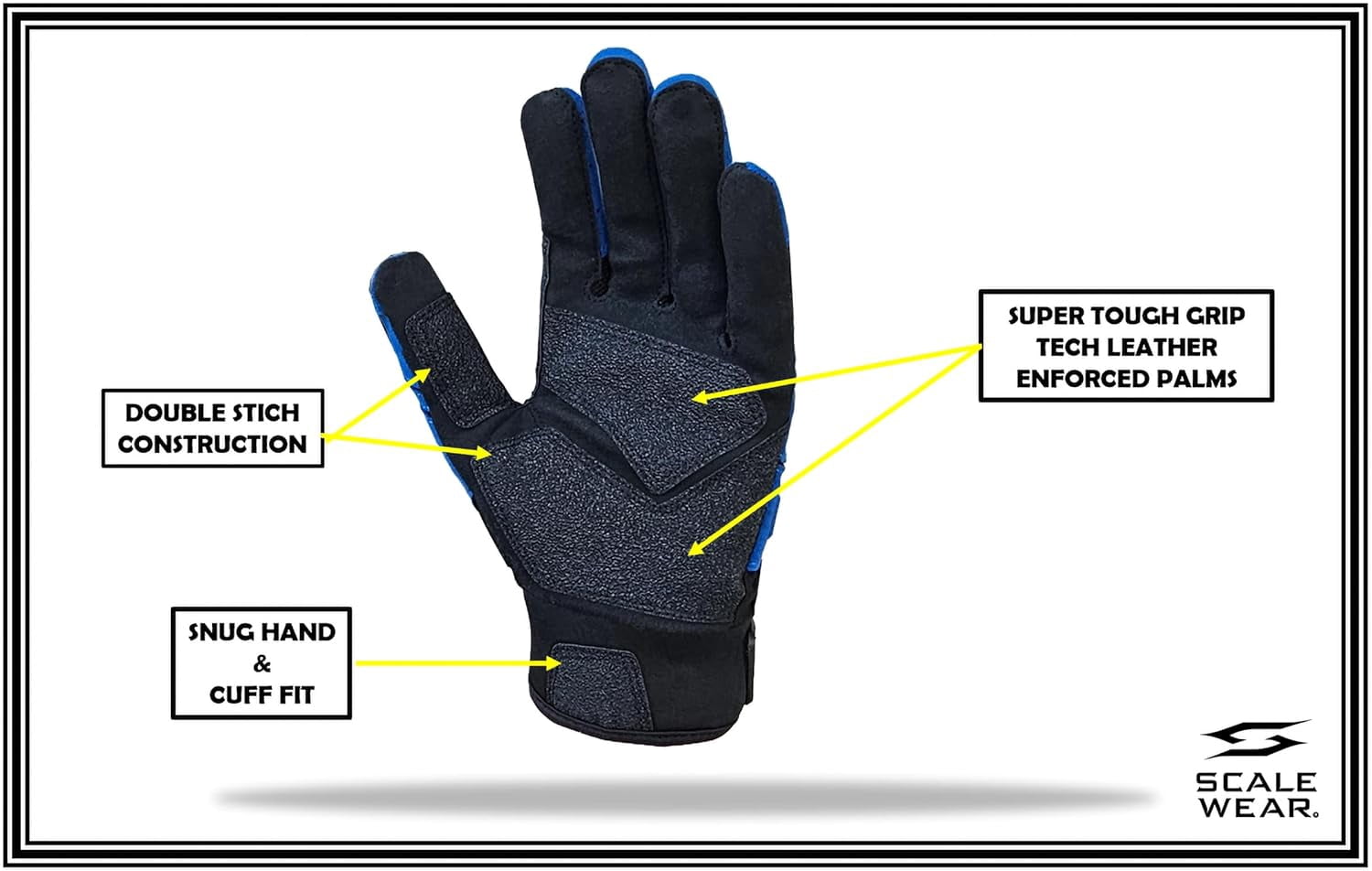 Stealth Football Lineman Gloves Black, Battle College Lineman, Be a Villain Not a Joker with Padded Protection, Youth, Kids, Men, Boys, Small to XXL Sizes