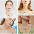 thumbnail image 6 of DIY Teardrop Pendant Necklaces Making Kits with Gemstone Pendants Waxed Cotton Cord Necklace Makings and 304 Stainless Steel Women Chain Necklaces Stainless Steel color, 6 of 7