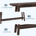 thumbnail image 3 of 70.9In Narrow Console Table 2-Tier Heavy Duty 110 lbs Rustic Sofa Table Behind Couch for Hallway Rustic Brown, 3 of 8