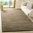 thumbnail image 2 of SAFAVIEH Martha Stewart Hand Drawn Stripe Area Rug, Tilled Soil Brown, 9'6" x 13'6", 2 of 9