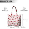 thumbnail image 5 of Travel Tote Bag Featuring Sweet Strawberry Red Berry Prints Large Capacity Weekender Bag Lightweight with Cute Fruit Flower Patterns for Travel Everyday Use, 5 of 5