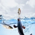 thumbnail image 1 of 2 cebos de plástico blando Swim Shad con acción realista señuelo de cola en T señuelo de pesca biónico cabeza de cebo de 13.5 cm/28 g señuelos de pesca cebos equipo, 1 of 8