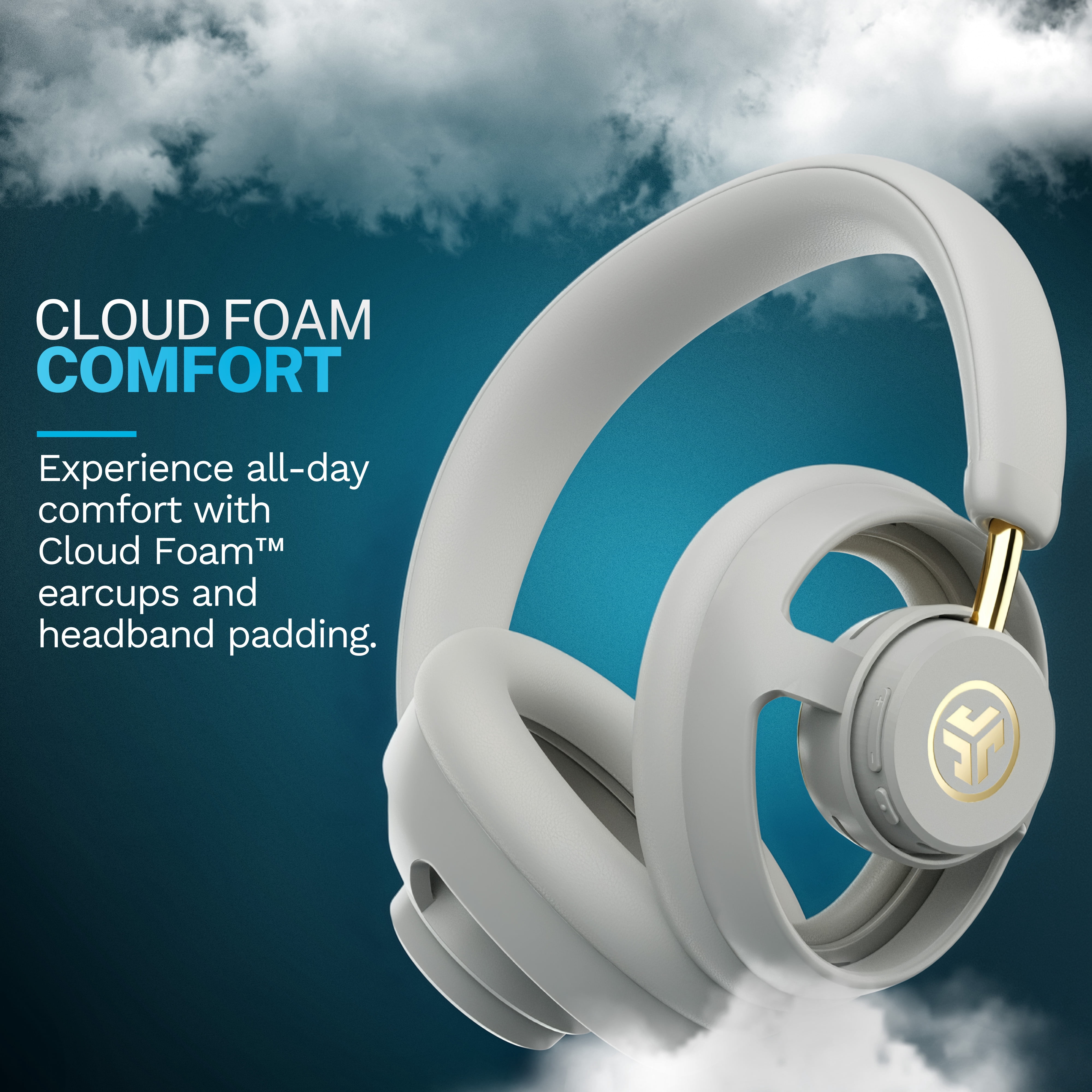 JLab JBuds Open Wireless Headphones, Cloud Foam Comfort, 24Hr Battery, Open-Ear, Cloud White