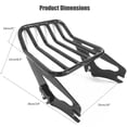 thumbnail image 3 of Fjpacemt 2-up Luggage Rack Detachable for 09-24 Motorcycle HD Road King Street Electra Glide Touring, 3 of 10