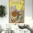 thumbnail image 3 of Groundhog Day Collection Tapestry, Vintage Doodle Sketch Style Design of Marmot in Suit, Wall Hanging for Bedroom Living Room Dorm Decor, 60W X 80L Inches, Cinnamon Khaki Dark Tan, by Ambesonne, 3 of 5