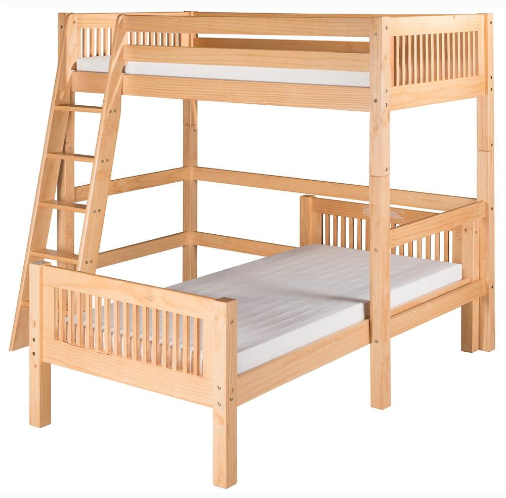 Camaflexi Twin over Twin Loft Bed - L Shape - Mission Headboard ...