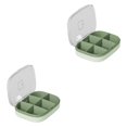 thumbnail image 4 of Transemion Impact-Resistant Pill Case Lightweight And Anti-Corrosion For Travel Sealing Green-6 Slots 2Set, 4 of 6