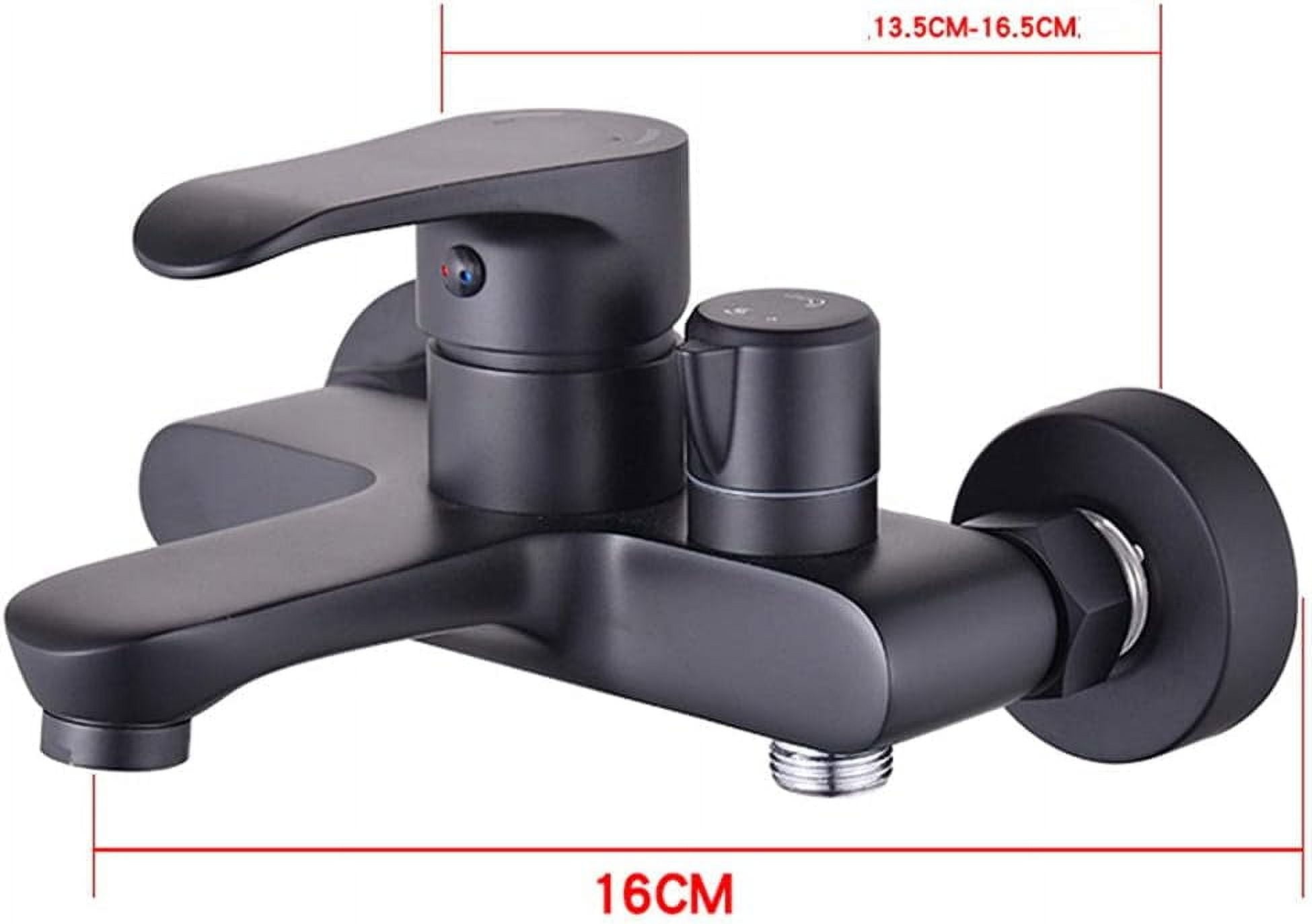 bathtub faucet Wall Mounted Bathtub Faucet with Shower Black Bath Dark Bath Shower Brass Cold and Hot Water Bathtub Faucet with Shower-C