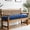 blue, variant on Bench Cushion Patio Loveseat – Thick Outdoor 36" x 14" Seat Pad for Porch Swing, Garden, Deck, Balcony, RV, Indoor & Outdoor Benches – Durable, Stylish & Comfortable with Ties ,Beige