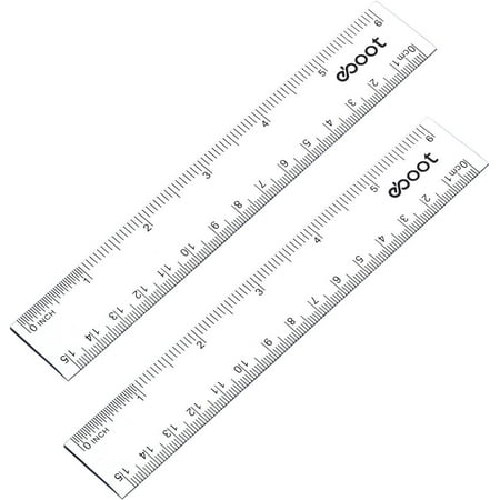 eBoot 6 Inches Clear Ruler Straight Ruler Measuring Tool for Student ...
